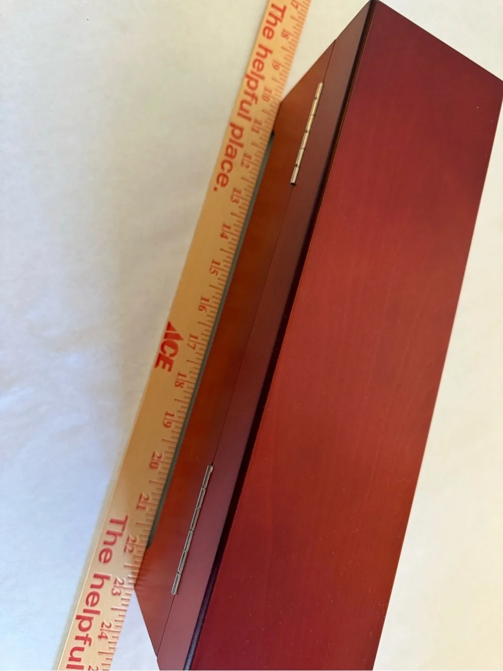 Wooden Decorative Storage Box in Deep Red